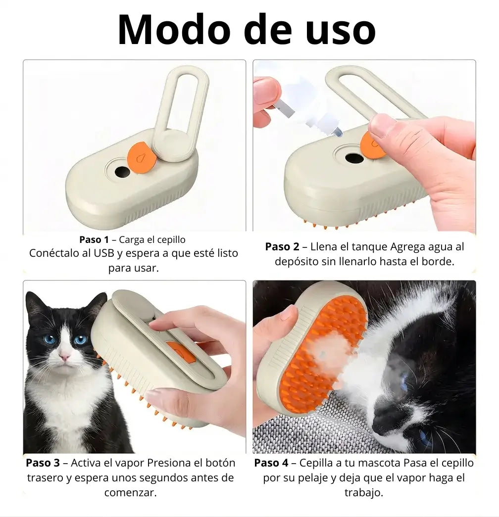 VaporBrush 3 en 1 - Cepilla, limpia y relaja en un solo paso